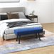 Banco de Cama Poliéster, Espuma HOMCOM Azul