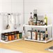 Pack 2 estanterías para especias c/dos alturas Max Home Blanco