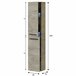 Armario baño Alise 2 puertas, Alaska, 150 cm Madera