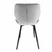 4x Silla tapizada capitoné de terciopelo SJ.17 Gris