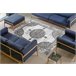Alfombra LIRA E1468 Rosetón estructural moderna glamour 80x150 Blanco/ Gris