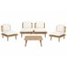Beliani Conjunto de jardín Madera de acacia con certificado FSC® ACCADIA Beige