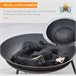 Brasero Exterior Metal Outsunny, hogar - climatización Negro