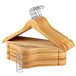 Max Home Pack 20 perchas de madera Marron Claro