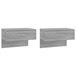 2 Mesitas de noche de pared 60 Gris