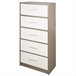 Max Home Cómoda 5 cajones de tela Blanco/ Madera