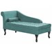 Beliani Chaise longue Terciopelo PESSAC Azul/ Verde