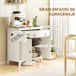 Aparador de Salón Melamina de Madera HOMCOM Aparador de Salón Melamina de Madera HOMCOM Blanco