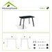 Mesa de Cocina Rectangular Fija - Modelo KARLA 80x120 Negro