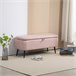 Banco de Almacenaje Poliéster, Espuma HOMCOM Rosa