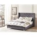 Beliani Cama con somier Terciopelo LUBBON 209x215 Gris
