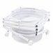 [en.casa] Carrito de cocina Sørreisa plegable con 4 cestas Blanco