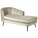 Beliani Chaise longue izquierdo Terciopelo ALLIER Beige