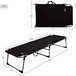 Aktive Cama plegable camping c/topes antivuelco Negro