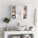 Armario Espejo MDF, Tablero de partículas HOMCOM, hogar - baño 60 Multicolor