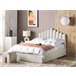 Beliani Cama con almacenaje Terciopelo VINCENNES 147x214 Blanco/ Beige
