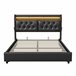 Cama con almacenamiento 200x140 Negro