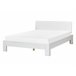 Beliani Cama con somier Madera de pino ROYAN 147x207 Blanco