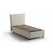 Cama individual en tela Beige