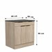Módulo bajo FUMAY de 80cm con 1 cajón y 2 puertas Roble