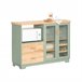 Aparador Cocina para microonda con 2 puertas SoBuy FSB81-MI 120 Verde