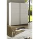 Armario 2 puertas efecto madera 150 Blanco Brillo