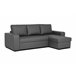 Chaise longue reversible piel sintética con cama HARRY Gris