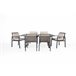 Set de jardín ONIX mesa con 6 sillas color blanco Antracita