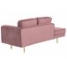 Beliani Chaise longue derecho Terciopelo MIRAMAS Azul Marino