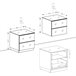 Mueble TV de suelo o pared 2 cajones Mathis 50 Negro