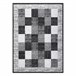 Alfombra BCF Morad RAFIA Rectángulos geométrico 300x400 Negro/ Gris