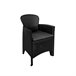 Acomoda Textil - Conjunto de Jardín con 2 Sillones + Mesa Negro