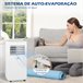 Aire Acondicionado Portátil ABS, Cobre, Aluminio HOMCOM Blanco