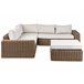 Beliani Conjunto longue PALERMO Marron Claro