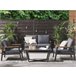 Beliani Conjunto de jardín Aluminio DELIA Gris Oscuro