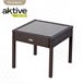 Conjunto muebles terraza con sillones y mesita ratán Aktive Negro