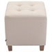 Set de 2 Taburetes Puff Pharao en tela Crema
