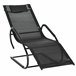 Tumbona de Jardín Metal Galvanizado y Texteline Outsunny Negro