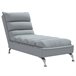 Chaise longue chaise longue para interior con cojines Gris