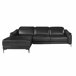 ANGEL CERDÁ Sofá chaise longue relax izquierda piel Negro