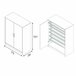 Armario multiusos 2 puertas efecto madera Blanco