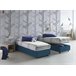 Cama individual en tela Azul Marino