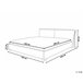 Beliani Cama LED Piel PARIS 195x228 Dorado