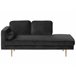 Beliani Chaise longue izquierdo Terciopelo MIRAMAS Negro