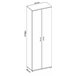 Armario Multiusos 2 Puertas con 6 Estantes Natural