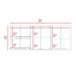 Mueble de Pared Cocina con Cristal 150 Blanco