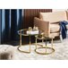 Beliani Conjunto de mesas GRANGE Dorado