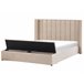 Beliani Cama con somier Terciopelo NOYERS 210x247 Beige