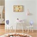 Conjunto infantil de mesa y 2 sillas Siljan Blanco