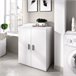 Armario Bajo Multiusos con 2 Puertas Blanco